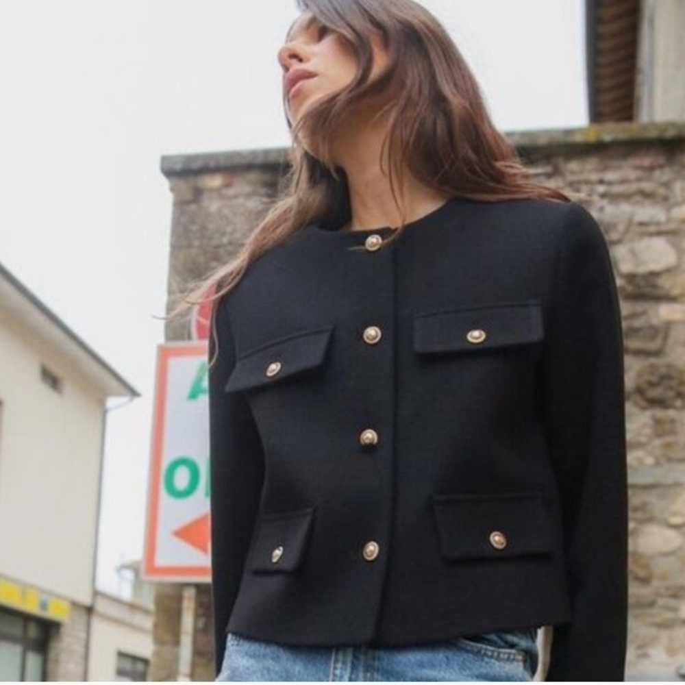 Zara Black Women's Jacket Size XS